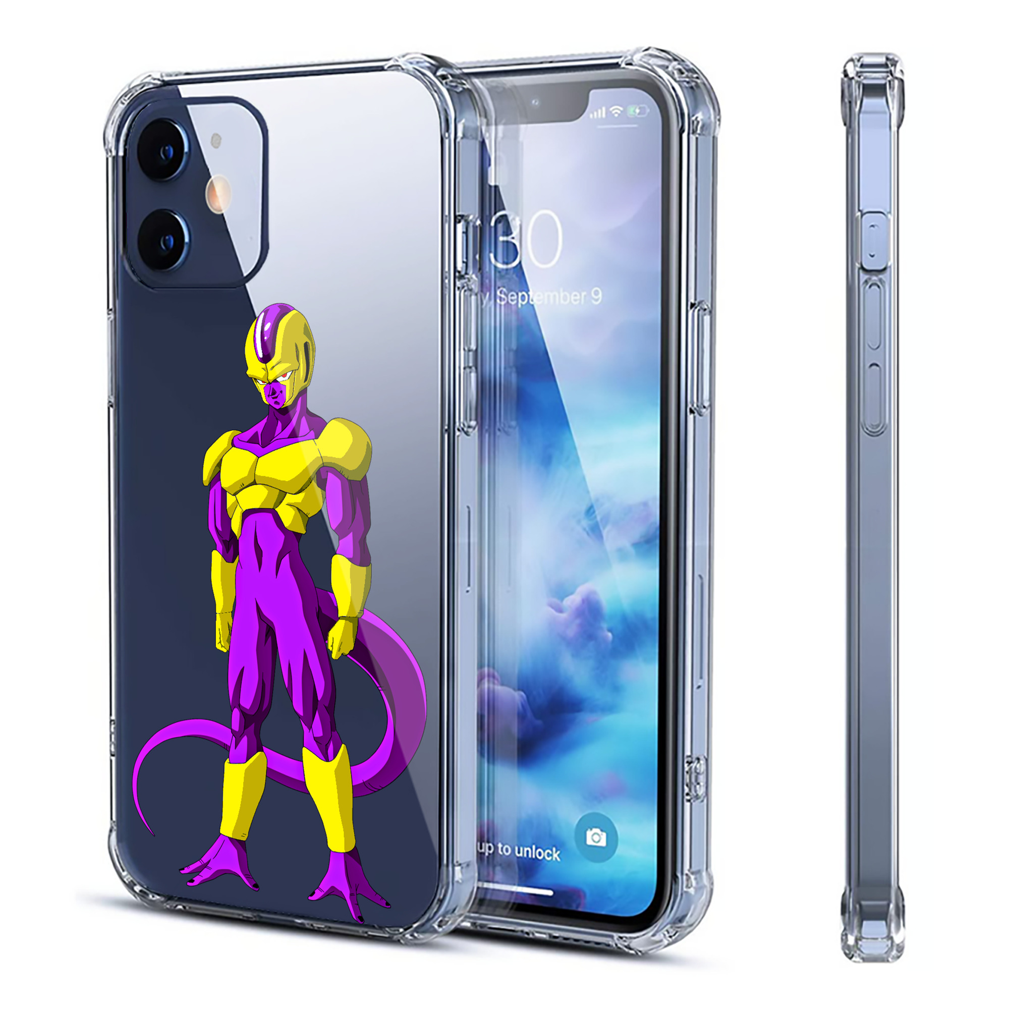（画像用） ドラゴンボール フリーザ DRAGON BALL Frieza 【iPhone 12シリーズ対応】透明スマホケース（クリアソフトケース）